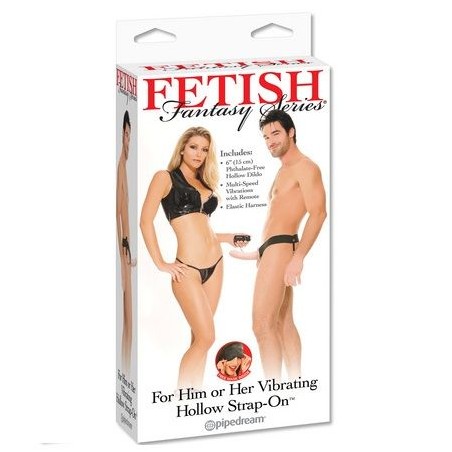 FETISH FANTASY SERIES - ARNÉS HUECO VIBRADOR PARA EL Y ELLA NATURAL 14