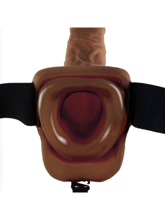 FETISH FANTASY SERIES - SERIES 9 HOLLOW STRAP-ON WITH BALLS 22.9CM BRO