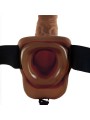 FETISH FANTASY SERIES - 9 STRAP-ON OCO COM BOLAS 22,9CM CASTANHO