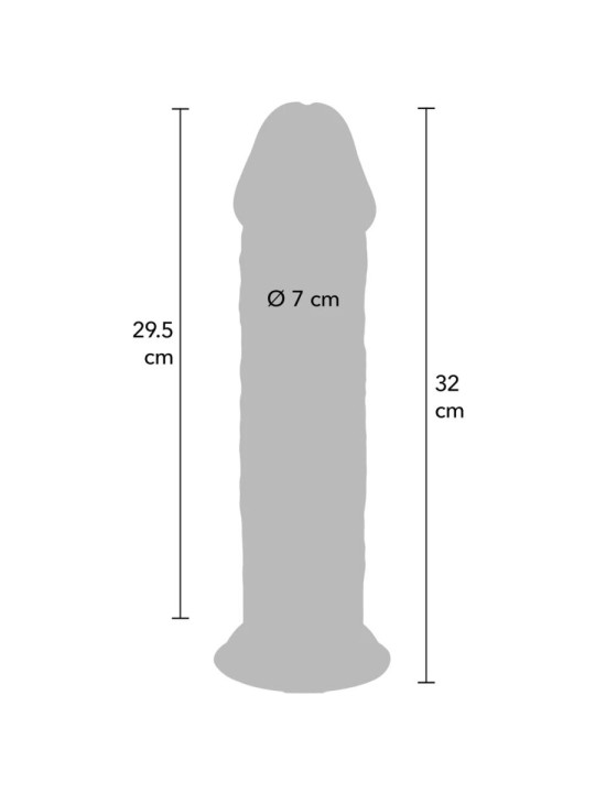 GET REAL - PÊNIS DE TPE DELUXE DE DUPLA DENSIDADE E ESPESSURA 32 CM