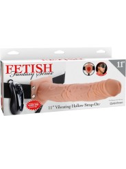 FETISH FANTASY SERIES - 11 HOLLOW STRAP-ON VIBRANDO COM BOLAS 27,9CM C