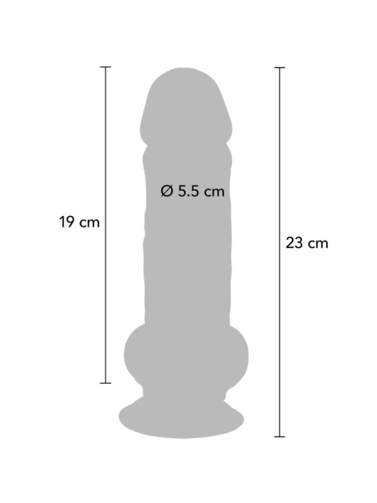 GET REAL - PENE REALISTICO DELUXE CON TESTICOLI EXTRA SPESSI 23 CM