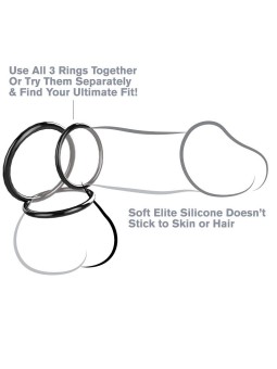 FANTASY C-RINGZ - SILICONE 3 ANNEAUX STAMINA SET