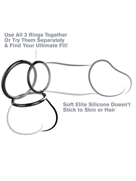 FANTASY C-RINGZ - STAMINA SILICONEN RINGEN SET