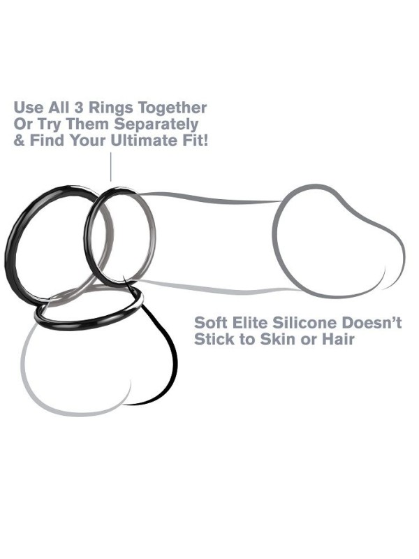 FANTASY C-RINGZ - STAMINA SILICONEN RINGEN SET