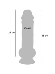 GET REAL - PÊNIS REALISTA DE LUXO COM TESTÍCULOS EXTRA GROSSO DE 28 CM