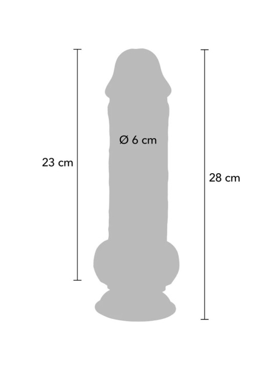 GET REAL - DELUXE REALISTISCHE PENIS MET EXTRA DIKKE TESTIKELS VAN 28 
