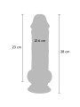 GET REAL - PÊNIS REALISTA DE LUXO COM TESTÍCULOS EXTRA GROSSO DE 28 CM