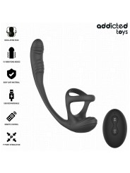 ADDICTED TOYS - ANALE PLUG MET VIBRATIE, 360º BEWEGING EN TESTIKELSTIM