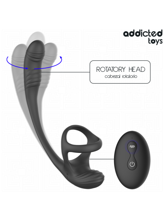 ADDICTED TOYS – ANALPLUG MIT VIBRATION, 360°-WELLUNG UND HODENSTIMULAT