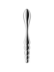 SATISFYER - STAR FORCE 1 DILDO DE AÇO INOXIDÁVEL COM DUAS EXTREMIDADES
