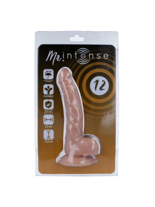 MR INTENSE - 12 PÉNIS RÉALISTE 18.2 CM -O- 2.5 CM