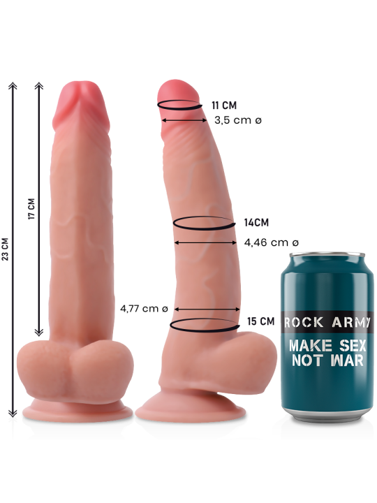 ROCKARMY - REALISTISCHE DILDO MET DUBBELE DICHTHEID LUIPAARD 23 CM -OF