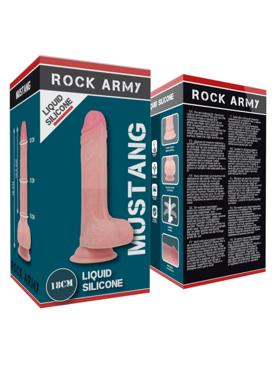 ROCKARMY - LIQUID SILICONE PREMIUM MUSTANG REALISTICO 18 CM -O- 4.14 C