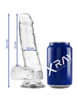 X RAY - BITE TRANSPARENTE AVEC BOULES 18.5 CM -O- 3.8 CM