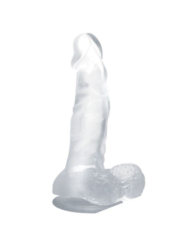 BAILE - REALISTISCHER DILDO MIT SAUGNAPF UND HODEN 16.7 CM TRANSPARENT