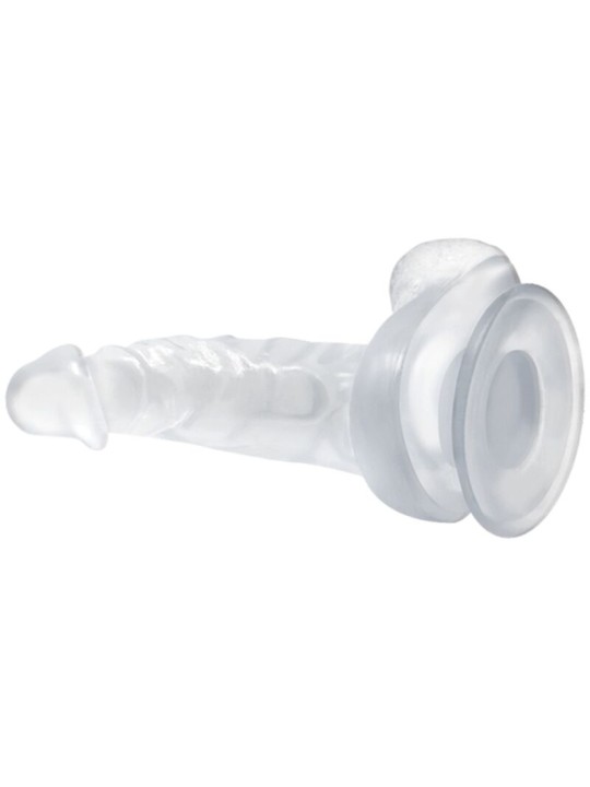 BAILE - REALISTIC DILDO WITH SUCTION CUP AND TESTICLES 16.7 CM TRANSPA