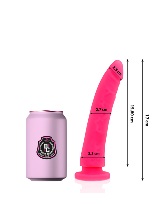 DELTA CLUB - DILDO REALISTA ROSA SILICONA MEDICA 17 CM -O- 3 CM
