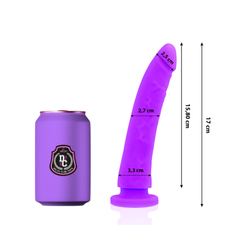 DELTA CLUB - SPEELGOED DILDO LILAC MEDISCHE SILICONEN 17 CM -OF- 3 CM
