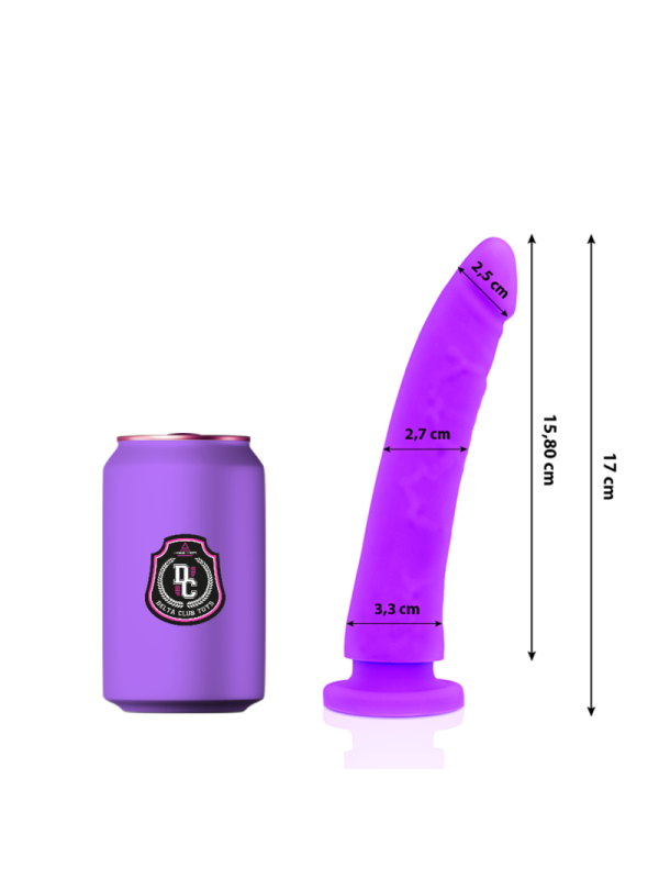 DELTA CLUB - DILDO REALISTA LILA SILICONA MEDICA 17 CM -O- 3 CM