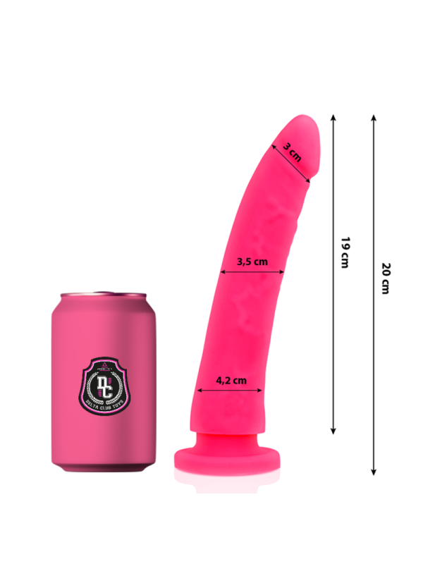 DELTA CLUB - SPEELGOED DILDO ROZE MEDISCHE SILICONEN 20 CM -OF- 4 CM