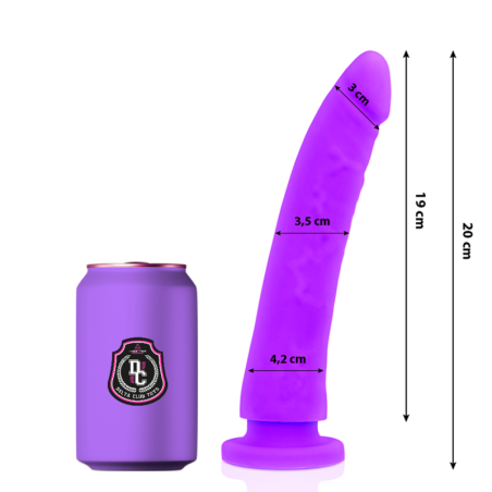 DELTA CLUB - SPEELGOED DILDO LILAC MEDISCHE SILICONEN 20 CM -OF- 4 CM