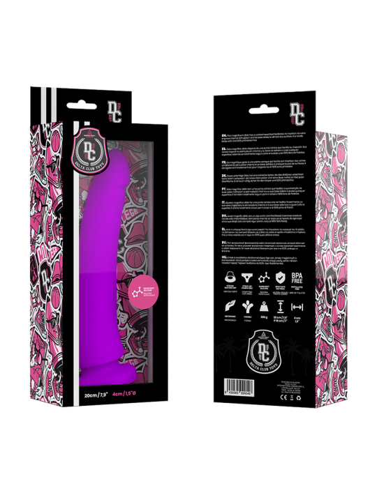 DELTA CLUB - DILDO REALISTA LILA SILICONA MEDICA 20 CM -O- 4 CM