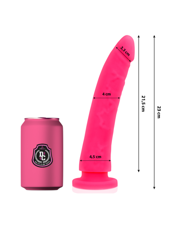 DELTA CLUB - SPEELGOED DILDO ROZE MEDISCHE SILICONEN 23 CM -OF- 4,5 CM