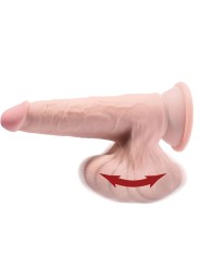 KING COCK - PLUS 3D DILDO BALANANDO BOLAS 15.2 CM PELE CLARA