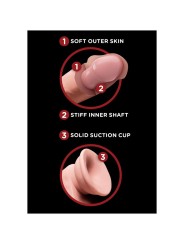 KING COCK - PLUS 3D DILDO BALANANDO BOLAS 15.2 CM PELE CLARA