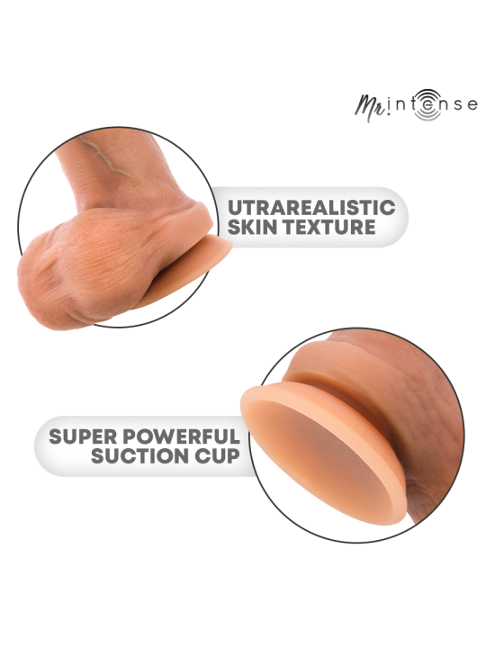 MR INTENSE - BRUCE S DILDO DE SILICONE COM TESTÍCULOS 17,8 CM -Ø- 4 CM