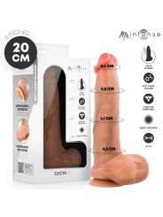 MR INTENSE - BRUCE M SILICONE DILDO MET TESTIKELS 20 CM -Ø- 4,5 CM