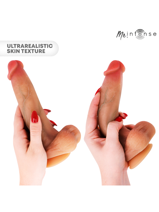 MR INTENSE - BRUCE M DILDO DE SILICONE COM TESTÍCULOS 20 CM -Ø- 4,5 CM