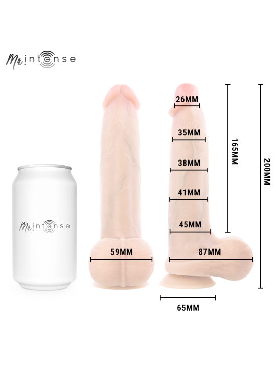 MR INTENSE - BRUCE M SILICONE DILDO WITH TESTICLES 20 CM -Ø- 4.5 CM
