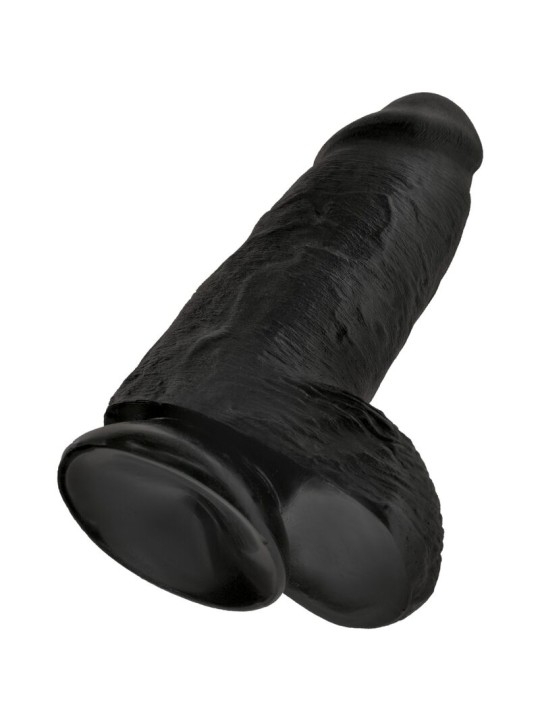 KING COCK - PÊNIS GORDINHO REALISTA 23 CM PRETO