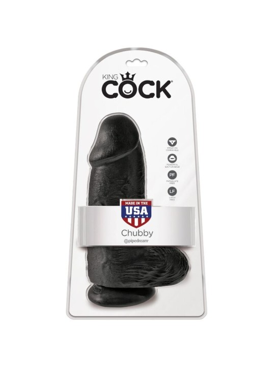KING COCK - PÉNIS RÉALISTE CHUBBY 23 CM NOIR