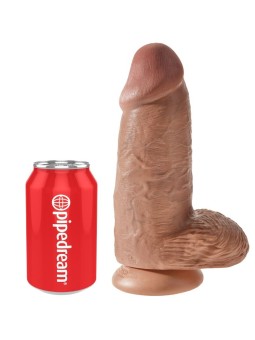 KING COCK - PÊNIS GORDINHO REALISTA 23 CM CARAMELO