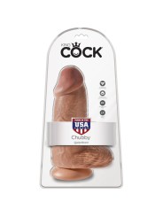 KING COCK - PÊNIS GORDINHO REALISTA 23 CM CARAMELO