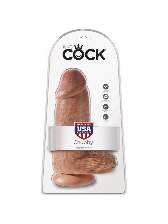 KING COCK - REALISTISCHE MOLLIGE PENIS 23 CM KARAMEL
