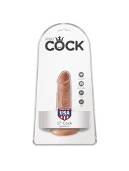 KING COCK - PÊNIS REALÍSTICO 12 CM CARAMELO