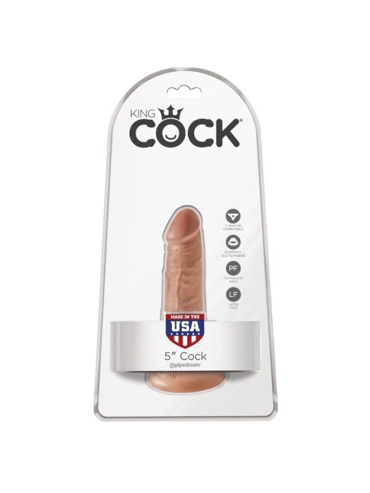 KING COCK - REALISTISCHE PENIS 12 CM KARAMEL