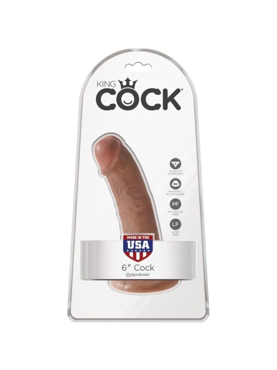 KING COCK - PÉNIS RÉALISTE 15 CM CARAMEL