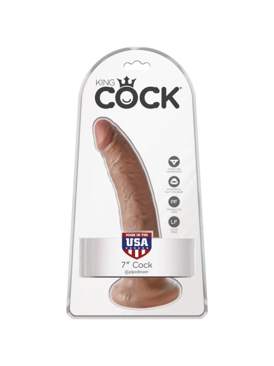 KING COCK - REALISTISCHE PENIS 17,5 CM KARAMEL