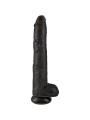 KING COCK - PÊNIS REALÍSTICO COM BOLAS 30.5 CM PRETO