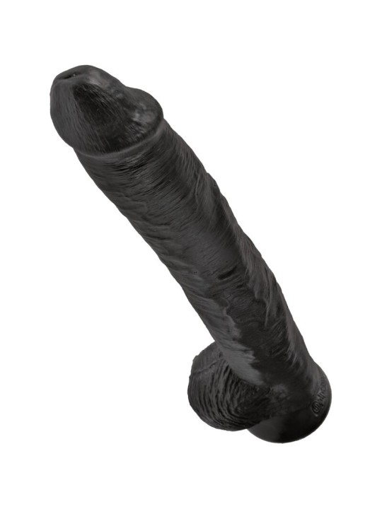 KING COCK - PÊNIS REALÍSTICO COM BOLAS 30.5 CM PRETO