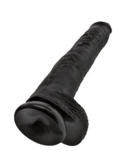 KING COCK - REALISTISCHER PENIS MIT EIER 30.5 CM SCHWARZ