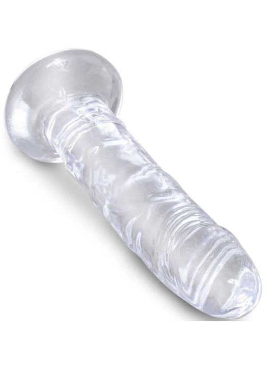 KING COCK - CLEAR PÊNIS REALÍSTICO 15.5 CM TRANSPARENTE