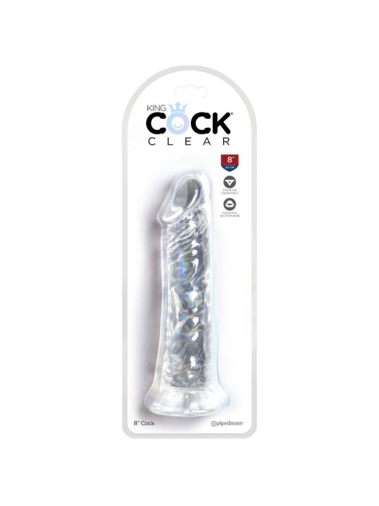 KING COCK - PÉNIS RÉALISTE CLAIR 19.7 CM TRANSPARENT