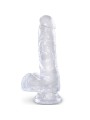 KING COCK - HELDERE REALISTISCHE PENIS MET TESTIKELS 13,5 CM TRANSPARA