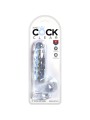 KING COCK - HELDERE REALISTISCHE PENIS MET TESTIKELS 13,5 CM TRANSPARA